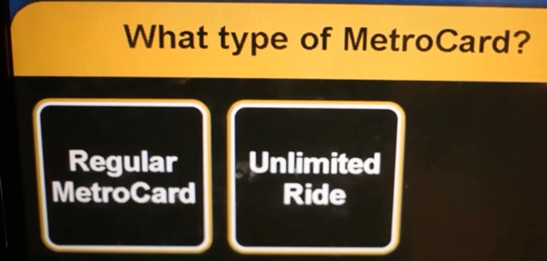 MetroCard乗り放題チケットは「Unlimited」を選択